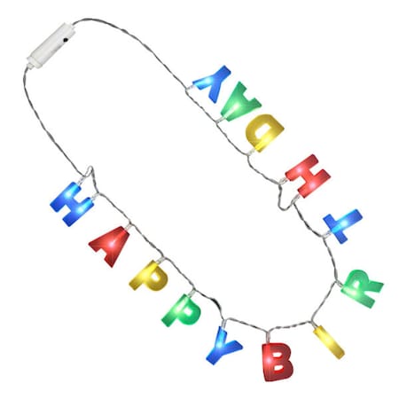 Endless Games Multi Color LED Happy Birthday Lights Necklace EN3330881